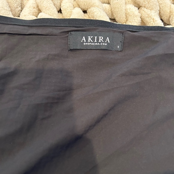 Akira rhinestone asymmetrical black wrap mini skirt with zipper - Picture 5 of 9